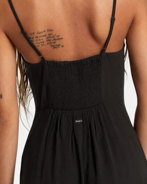 Rvca Seniesa Chained Mini Dress Pirate Black Women Dresses and Rompers