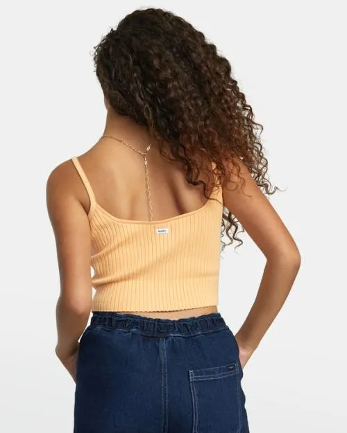 Rvca Silhouette Knitted Tank Melon Women Tops