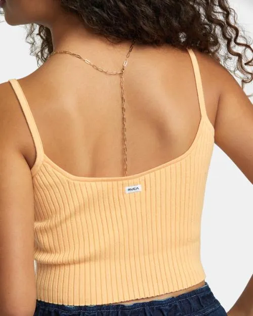 Rvca Silhouette Knitted Tank Melon Women Tops