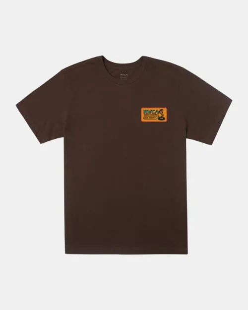 Rvca Snake Control TShirt Chocolate Men Short Sleeves
