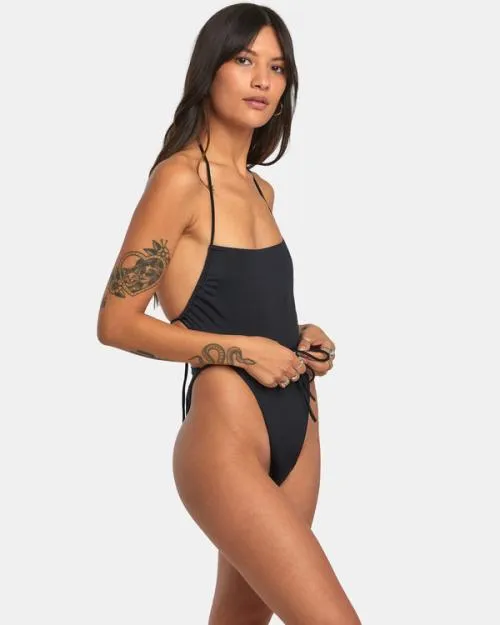 Rvca Solid Swenddal OnePiece Swimsuit Black Women One Pieces