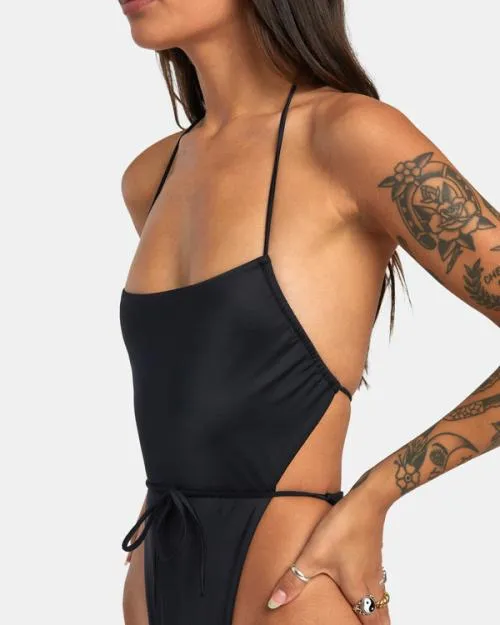 Rvca Solid Swenddal OnePiece Swimsuit Black Women One Pieces