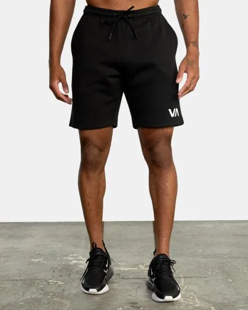 Rvca Sport Elastic Waist Walkshorts IV 19034 Black Men Athletic Shorts