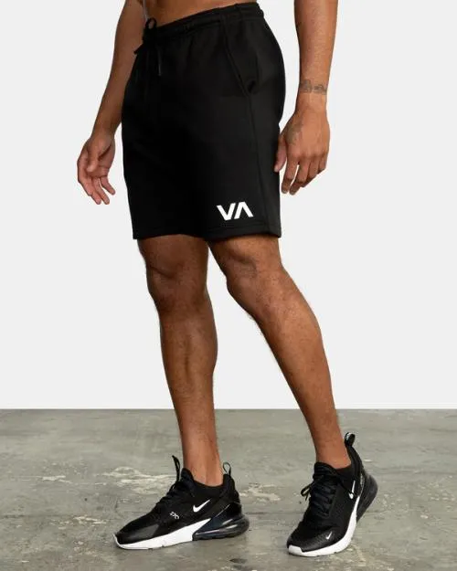 Rvca Sport Elastic Waist Walkshorts IV 19034 Black Men Athletic Shorts