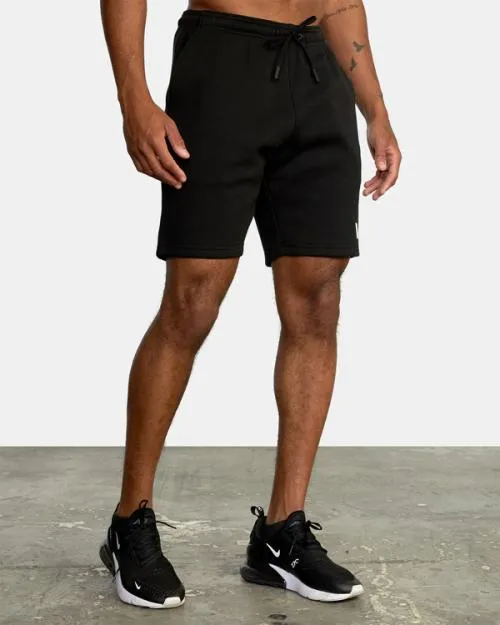 Rvca Sport Elastic Waist Walkshorts IV 19034 Black Men Athletic Shorts