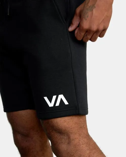 Rvca Sport Elastic Waist Walkshorts IV 19034 Black Men Athletic Shorts