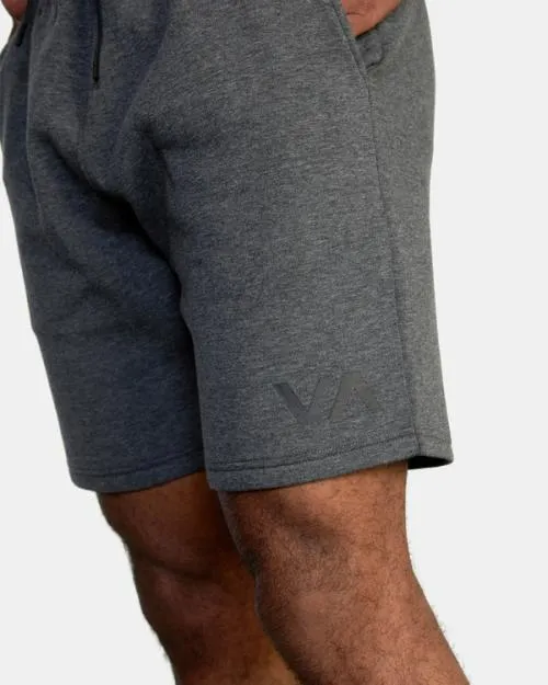 Rvca Sport Elastic Waist Walkshorts IV 19034 Smokey Grey Heather Men Athletic Shorts