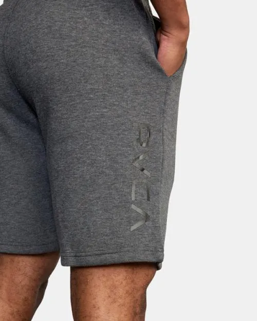 Rvca Sport Elastic Waist Walkshorts IV 19034 Smokey Grey Heather Men Athletic Shorts