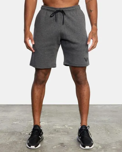 Rvca Sport Elastic Waist Walkshorts IV 19034 Smokey Grey Heather Men Athletic Shorts