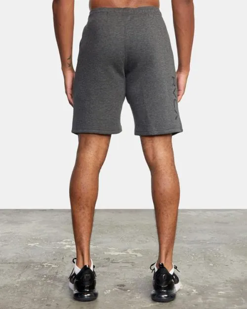 Rvca Sport Elastic Waist Walkshorts IV 19034 Smokey Grey Heather Men Athletic Shorts