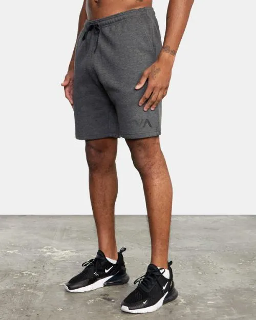 Rvca Sport Elastic Waist Walkshorts IV 19034 Smokey Grey Heather Men Athletic Shorts