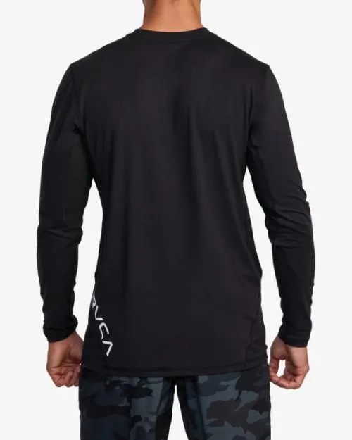 Rvca Sport Vent Long Sleeve Tee Black SportMen Tees and Tanks