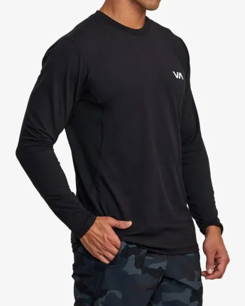 Rvca Sport Vent Long Sleeve Tee Black SportMen Tees and Tanks