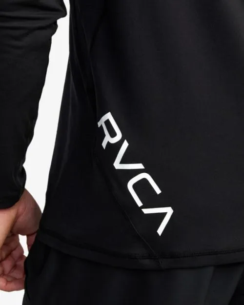 Rvca Sport Vent Technical Hooded Top Black SportMen Long Sleeves