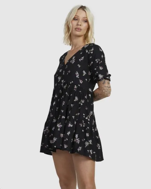 Rvca Sprinkle Vienna Mini Dress Rvca Black Women Dresses and Rompers