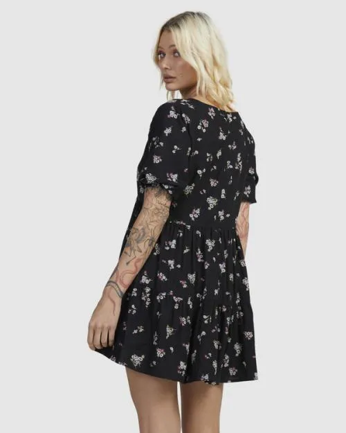 Rvca Sprinkle Vienna Mini Dress Rvca Black Women Dresses and Rompers