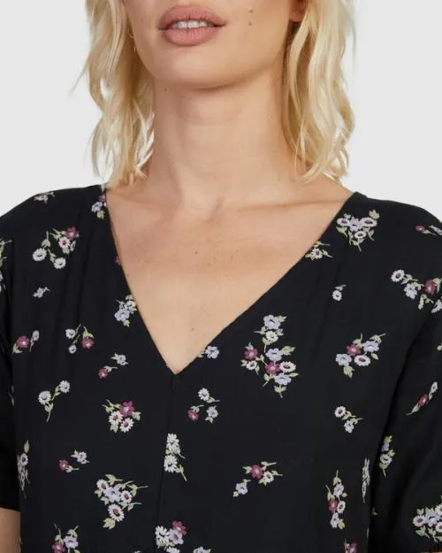 Rvca Sprinkle Vienna Mini Dress Rvca Black Women Dresses and Rompers
