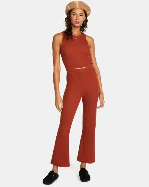 Rvca Swerve Flared Pants Arabian Spice Women Pants