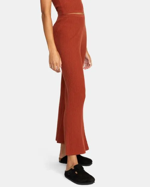 Rvca Swerve Flared Pants Arabian Spice Women Pants