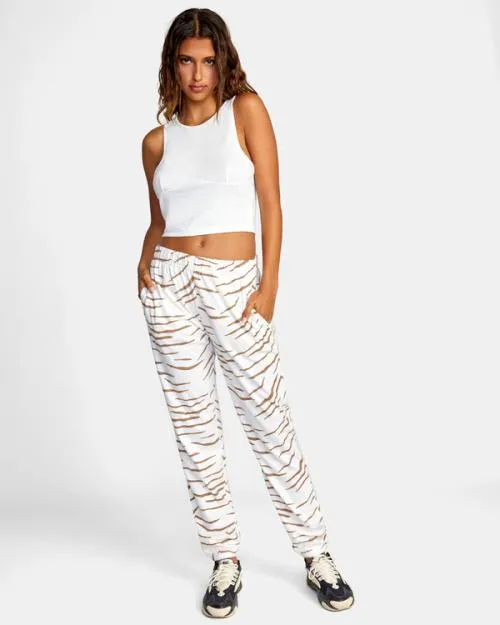 Rvca Test Drive Cropped Tank Top Whisper White Women Tops