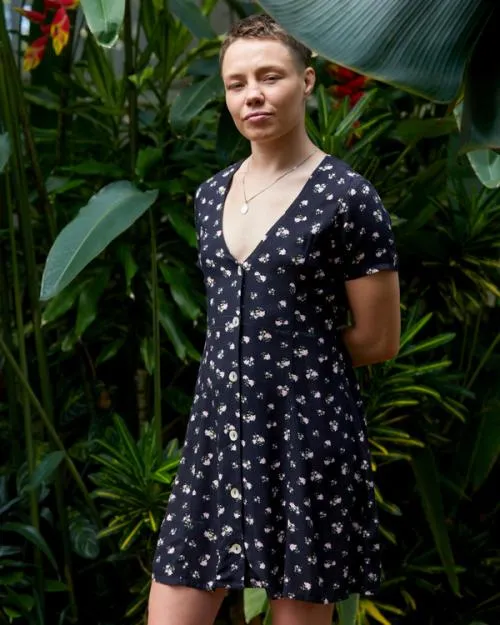 Rvca Understated Rose Namajunas Mini Dress Rvca Black Women Dresses and Rompers