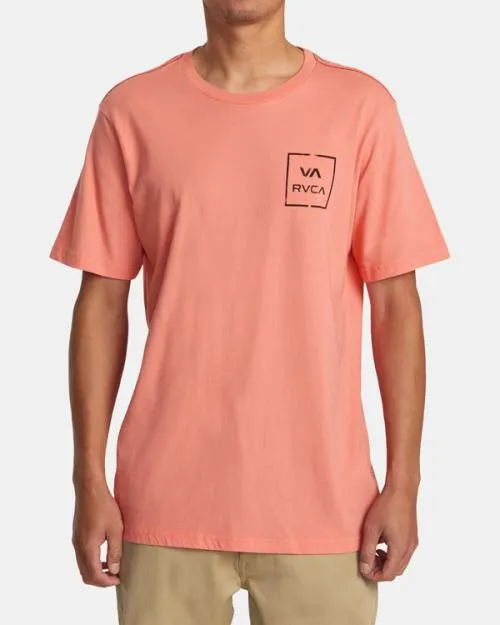 Rvca VA All The Way Tee Vintage Salmon Men Short Sleeves