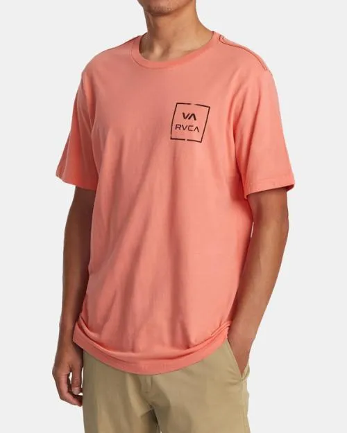 Rvca VA All The Way Tee Vintage Salmon Men Short Sleeves