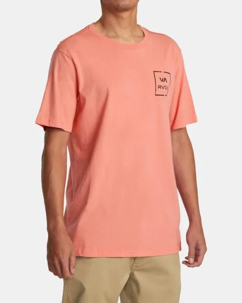 Rvca VA All The Way Tee Vintage Salmon Men Short Sleeves