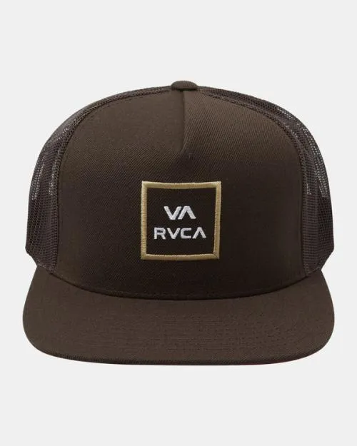 Rvca VA All The Way Trucker Hat Chocolate Men Hats and Beanies