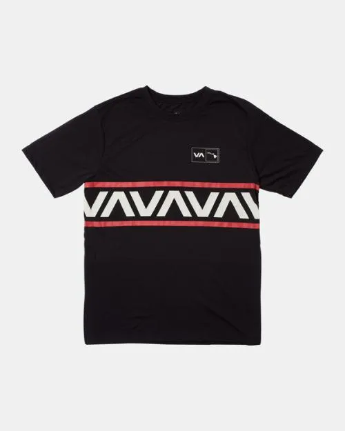 Rvca VA Banded Hawaii Tee Black SportMen Tees and Tanks