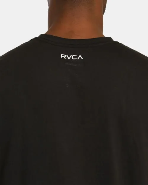 Rvca VA Banded Hawaii Tee Black SportMen Tees and Tanks