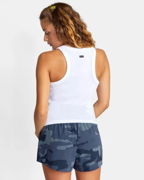 Rvca VA Essential Ribbed Tank Top White SportWomen Tees and Tanks