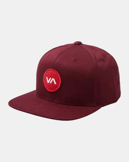 Rvca VA Patch Snapback Hat Wine Men Hats and Beanies