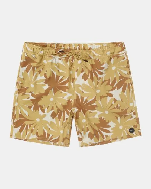 Rvca VA Pigment Elastic Waist Boardshorts 17034 Khaki Men Boardshorts