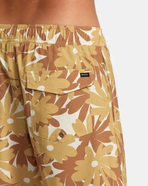 Rvca VA Pigment Elastic Waist Boardshorts 17034 Khaki Men Boardshorts