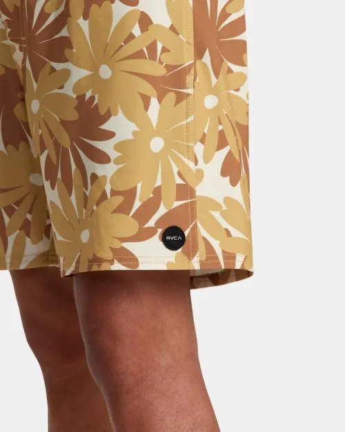 Rvca VA Pigment Elastic Waist Boardshorts 17034 Khaki Men Boardshorts