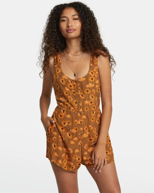 Rvca Valley Romper Sienna Women Dresses and Rompers