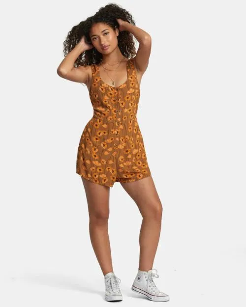 Rvca Valley Romper Sienna Women Dresses and Rompers