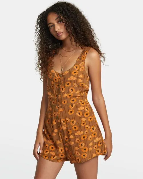 Rvca Valley Romper Sienna Women Dresses and Rompers
