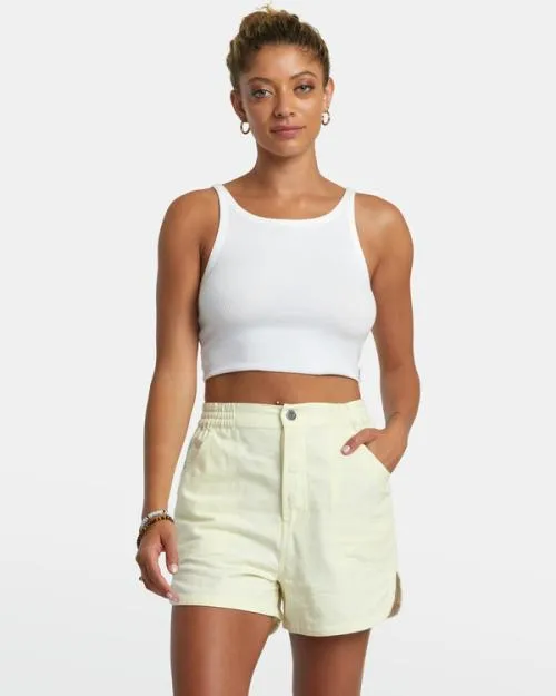 Rvca Venice Canvas Canvas Shorts Natural Women Shorts and Skirts