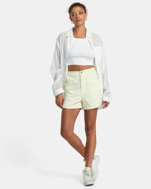 Rvca Venice Canvas Canvas Shorts Natural Women Shorts and Skirts
