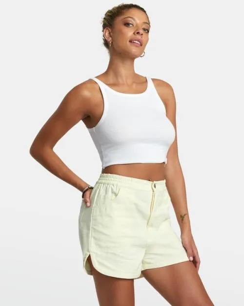 Rvca Venice Canvas Canvas Shorts Natural Women Shorts and Skirts