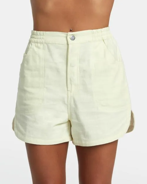 Rvca Venice Canvas Canvas Shorts Natural Women Shorts and Skirts