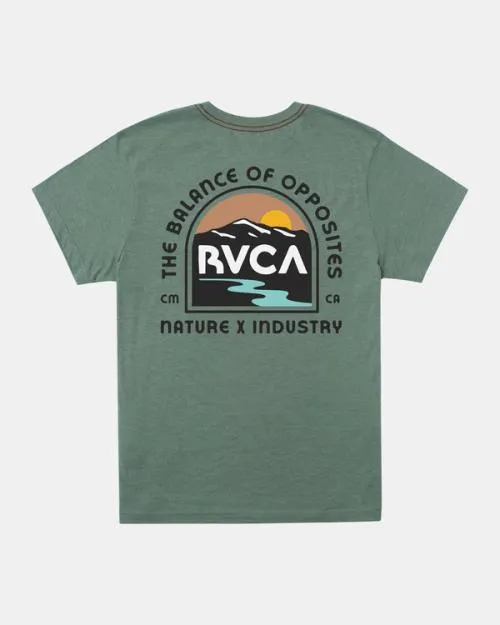 Rvca Vistas TShirt Jade Men Short Sleeves