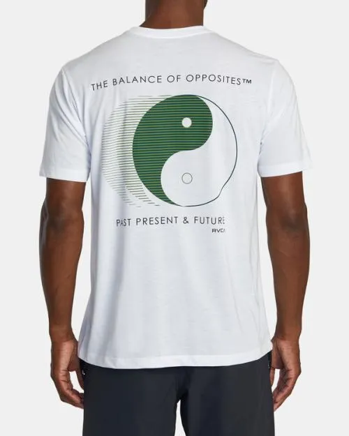 Rvca Yin Yang Pin TShirt White SportMen Short Sleeves