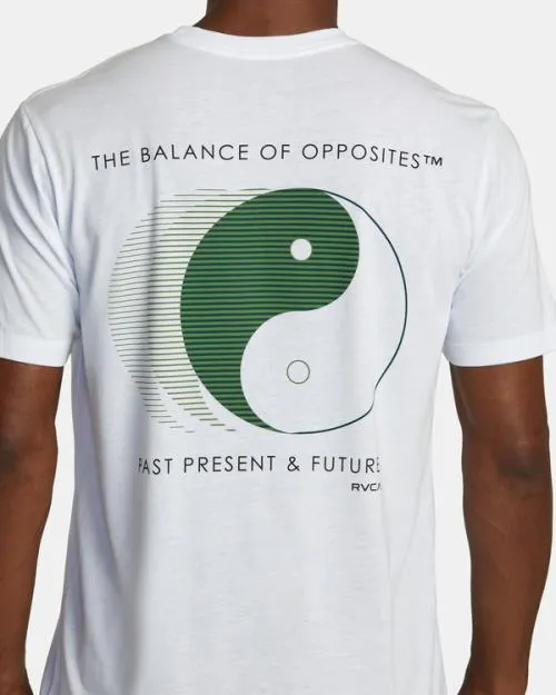 Rvca Yin Yang Pin TShirt White SportMen Short Sleeves