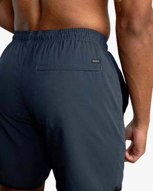 Rvca YOGGER STRETCH ATHLETIC SHORTS 17034 Slate Men Athletic Shorts