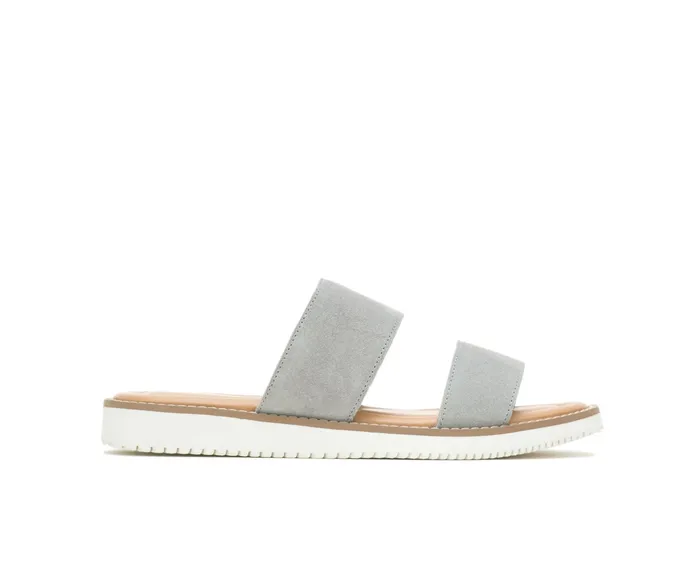 Sandals Briard 2 Band Slide Light Grey Suede 8211 Hush Puppies Women