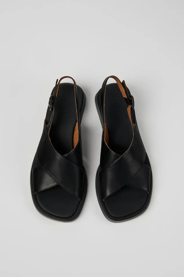 Sandals Women Camper Dana Black Leather Sandals Sandals Women Camper Dana Black Leather Sandals
