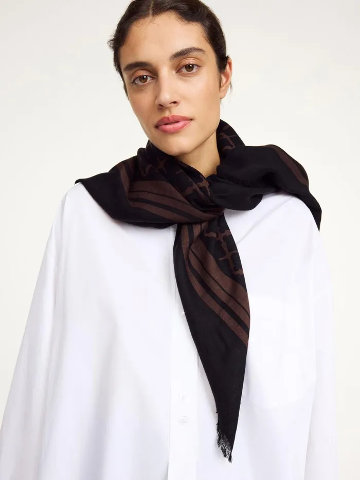 Scarves Women By Malene Birger Cornelis Wool Scarf Dark Chokolate Scarves Women By Malene Birger Cornelis Wool Scarf Dark Chokolate